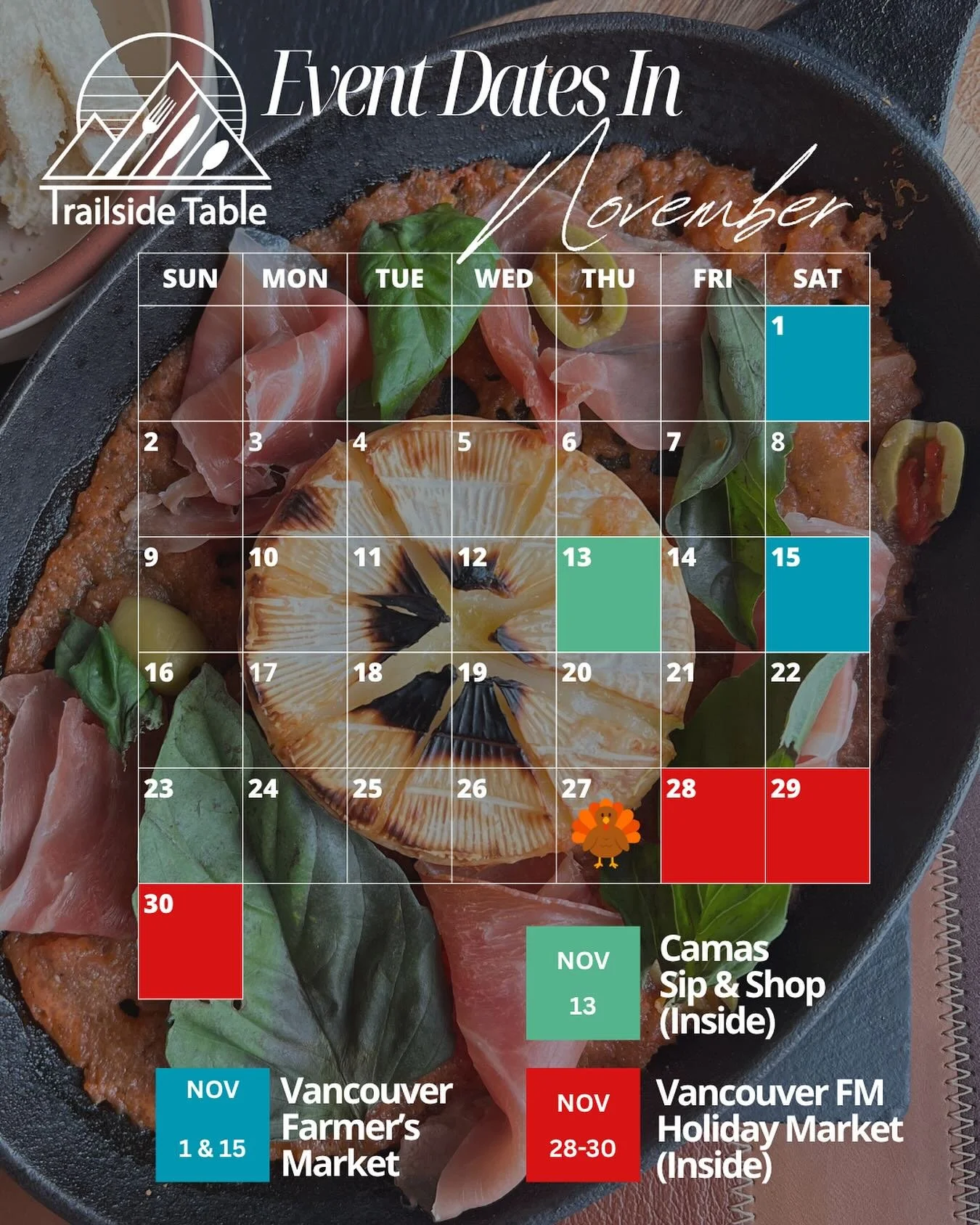 November&rsquo;s here and that means it&rsquo;s time to get your skillets ready for Thanksgiving and your gift list started early 🦃🎁!

Find us this month at:
🥘 @vancouverfarmersmarket: Nov 1 &amp; 15
🍷 Camas Sip &amp; Shop 
(Inside @destination33