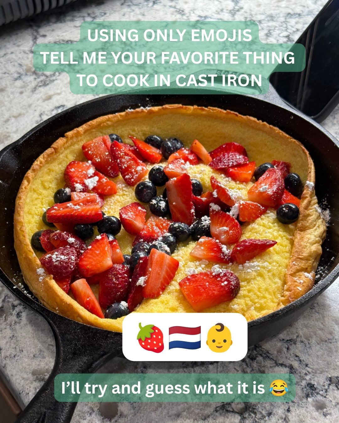 The comments are about to get interesting. 😂

Drop your favorite thing to cook in cast iron using ONLY emojis and I&rsquo;ll do my best to guess what it is.

No words. No hints. Just emojis. 👇

Can&rsquo;t wait to see what you come up with!

#CastI