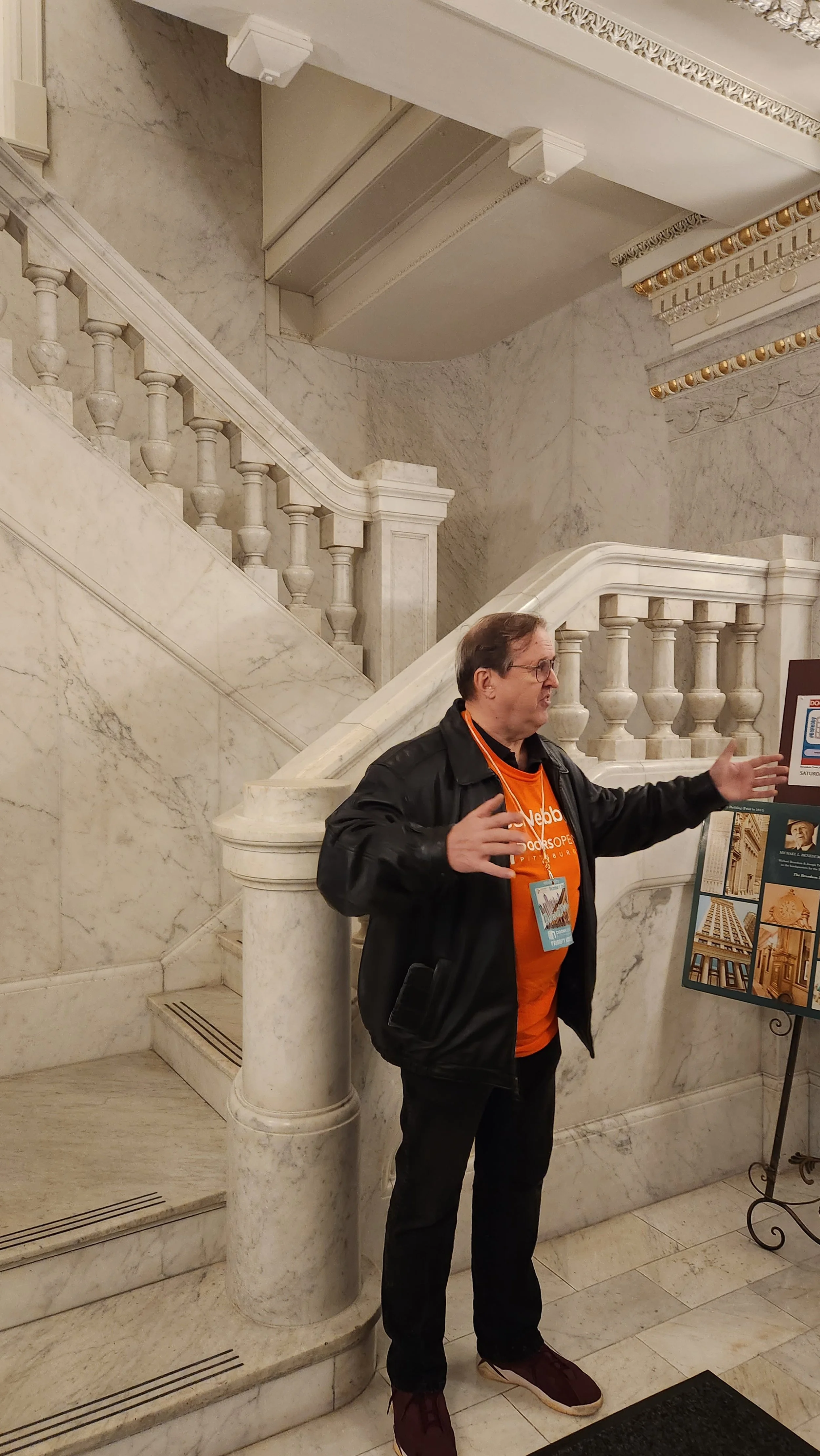 Marble staircase at Benedum Trees building