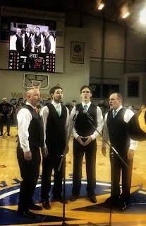 Seaside Quartet opening the Santa Cruz Warriors game with the National Anthem