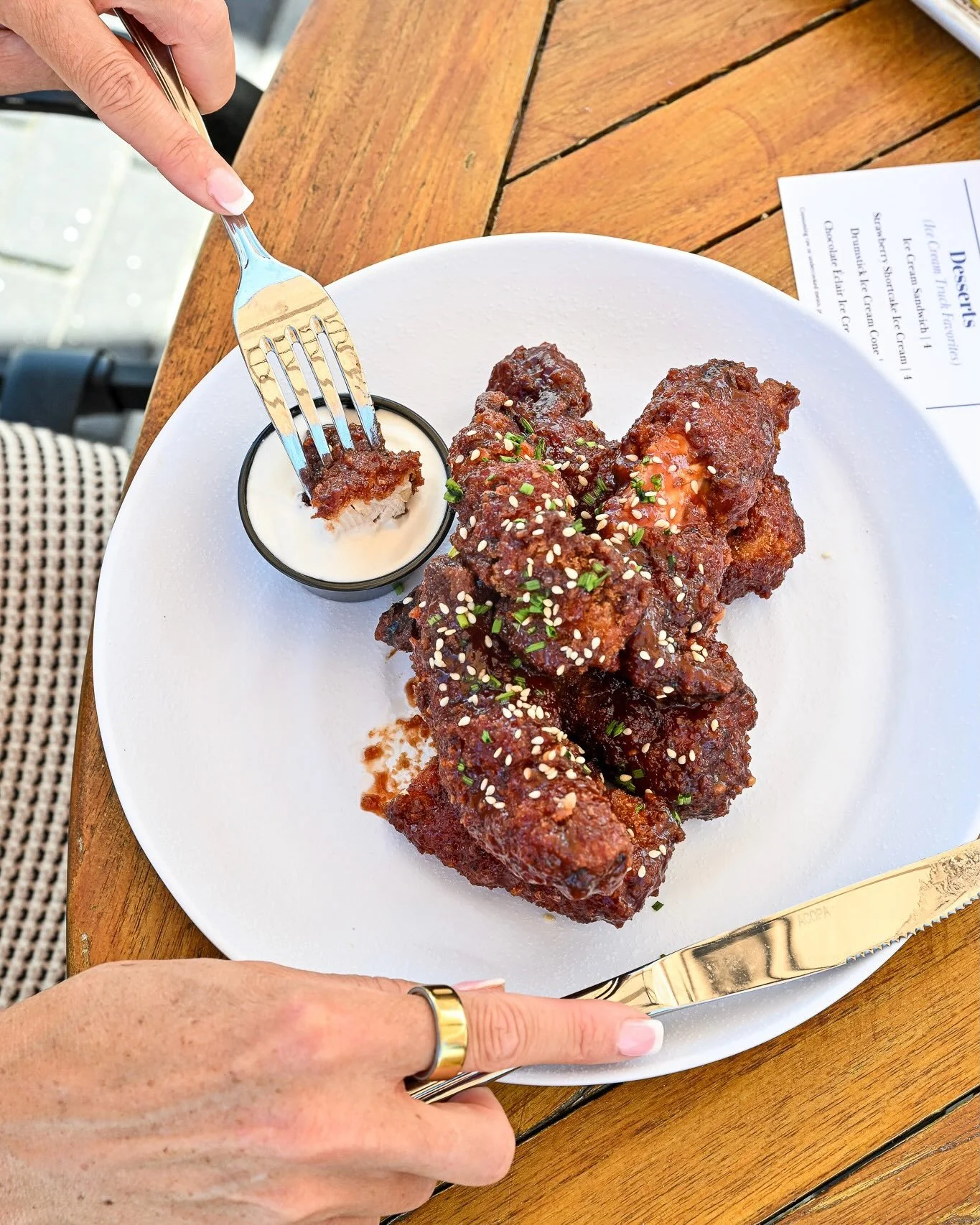 Crispy, flavorful, and made for dipping 😍 Featuring our Mongolian Chicken Tenders served with coconut dipping sauce! 

📸: @zoestonerphotography_