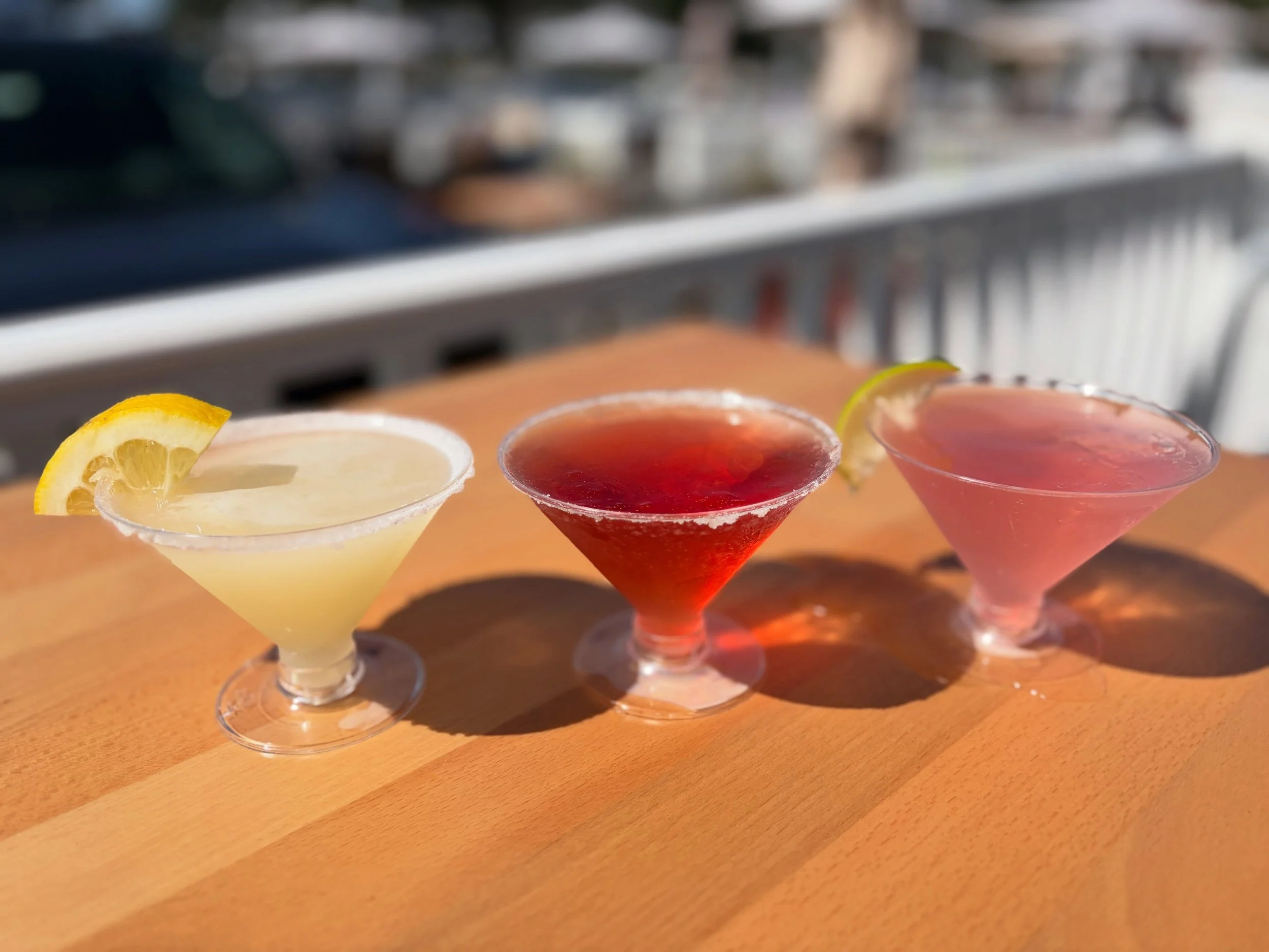 This weekend&rsquo;s featured martini lineup: Cohasset Cosmo, Pom Tini, and Summers End 🍸