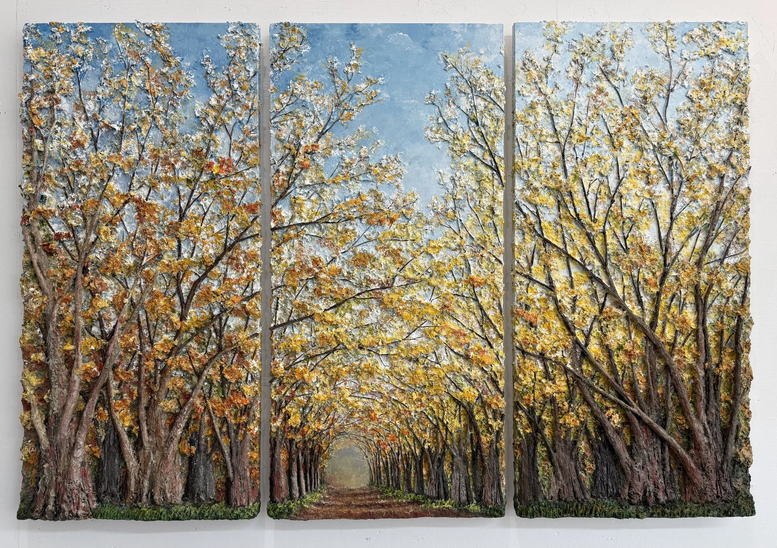 Country Road, Autumn 62”w, 42” h,3”d