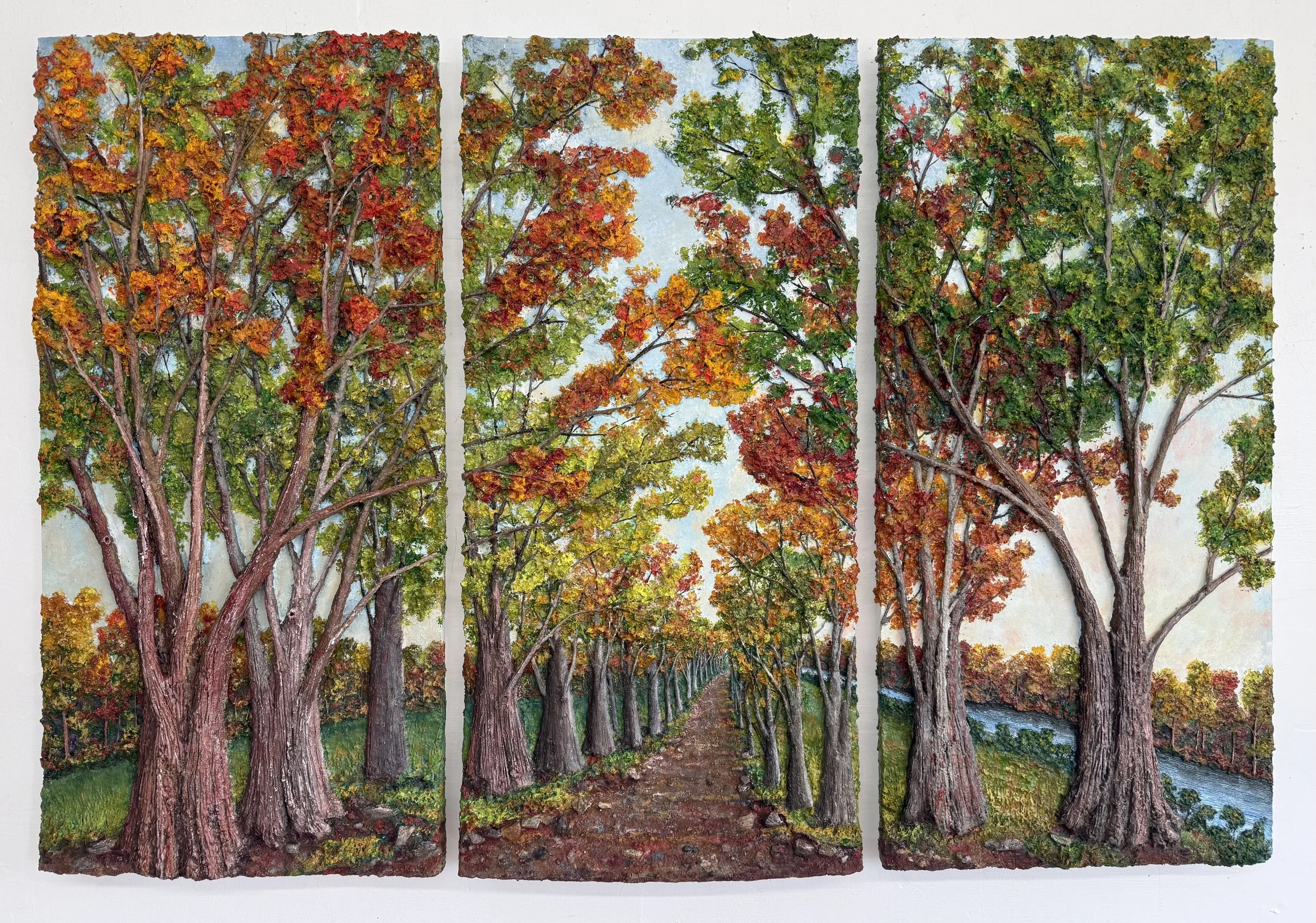Follow the Water lll.  62”w x 42” h x 3”d