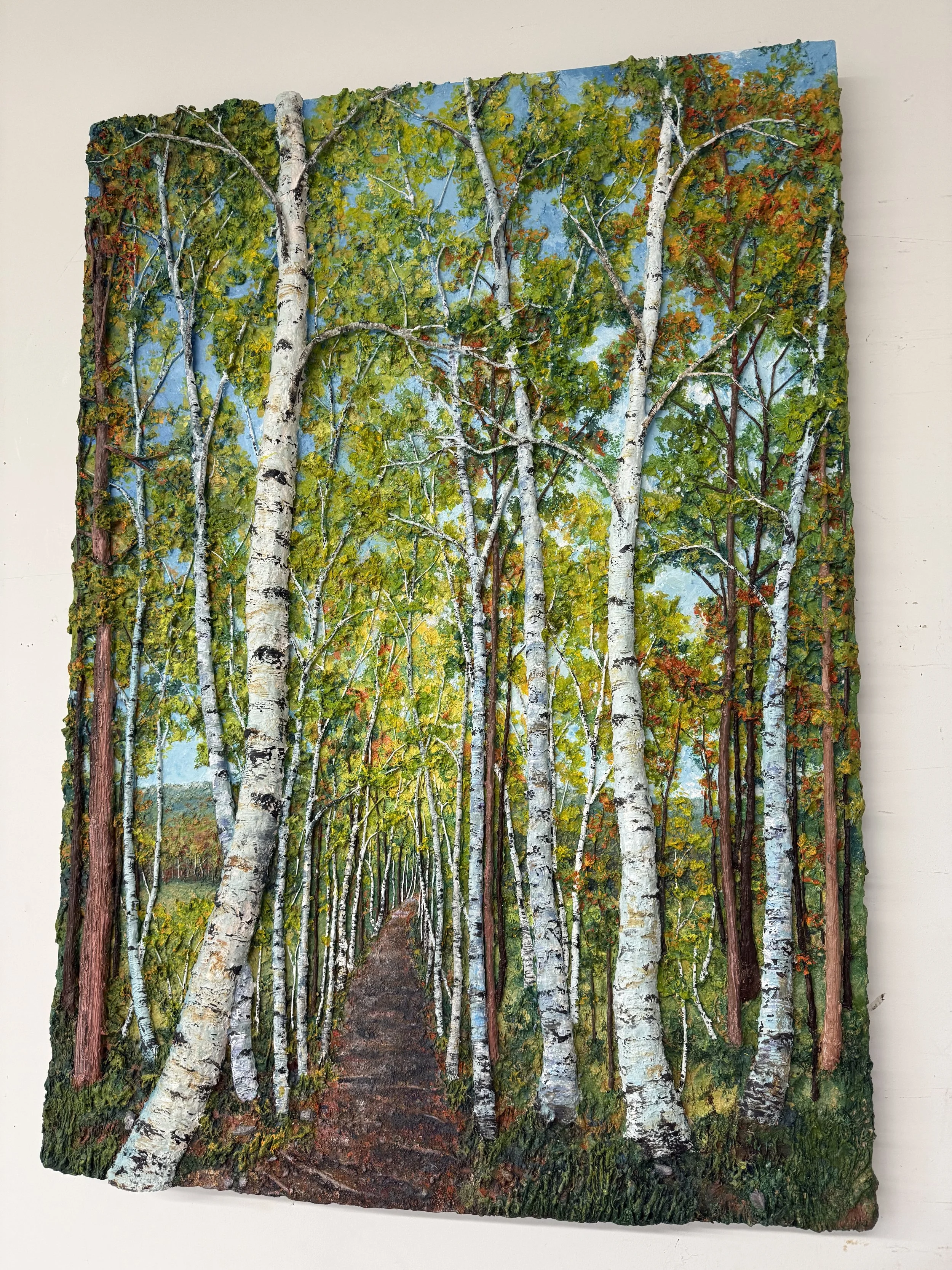 Birch Path.     35” wide, 48” high