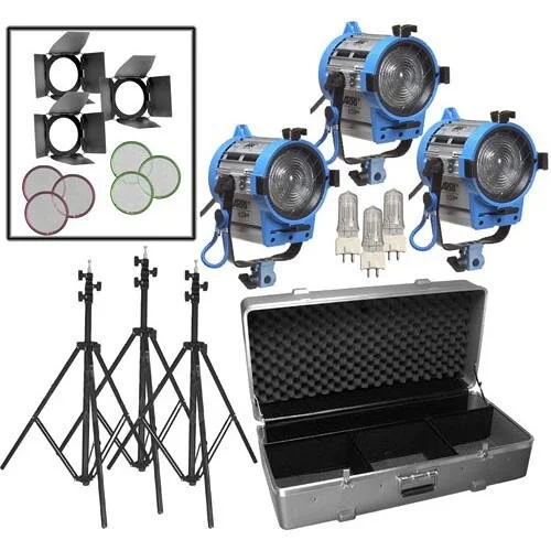 Arri 650W Plus Fresnel Tungsten Light Kit Hire (3x Heads)