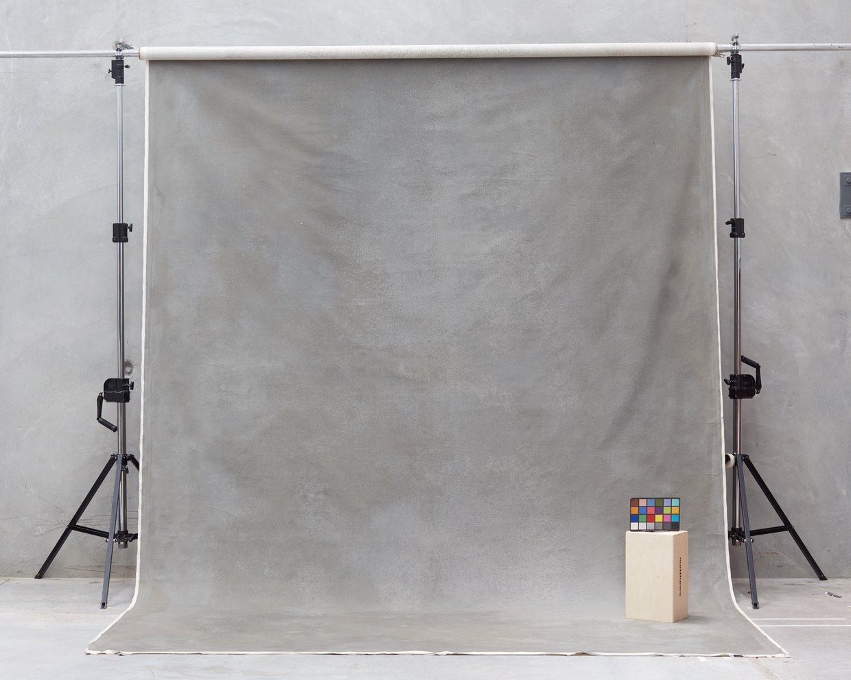 Schmidli Canvas Backdrop Hire - Beige-Green Grey - 12' x 20' - (Catalogue #1779)