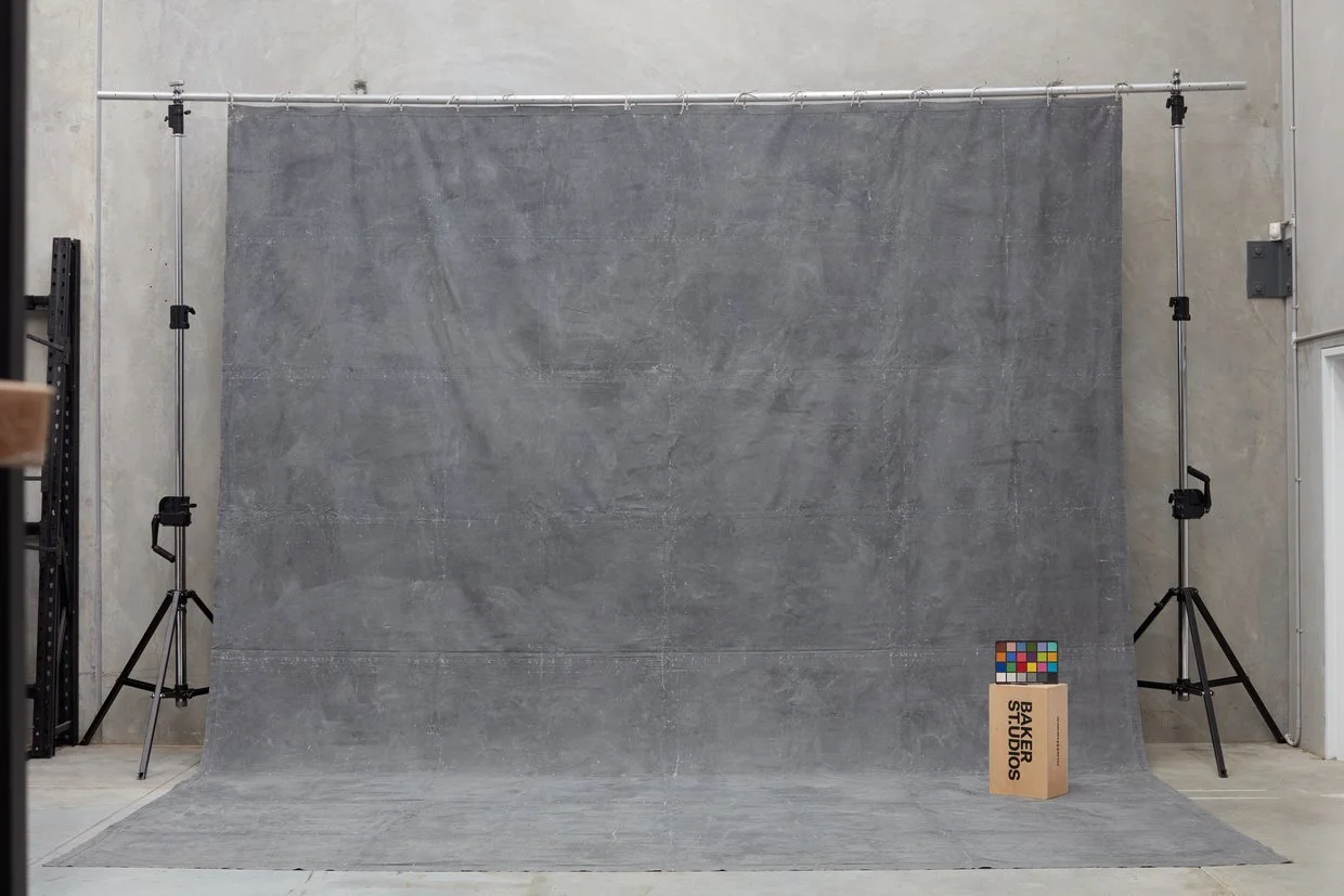 Grey Canvas Backdrop (19ft x 19ft) Hire