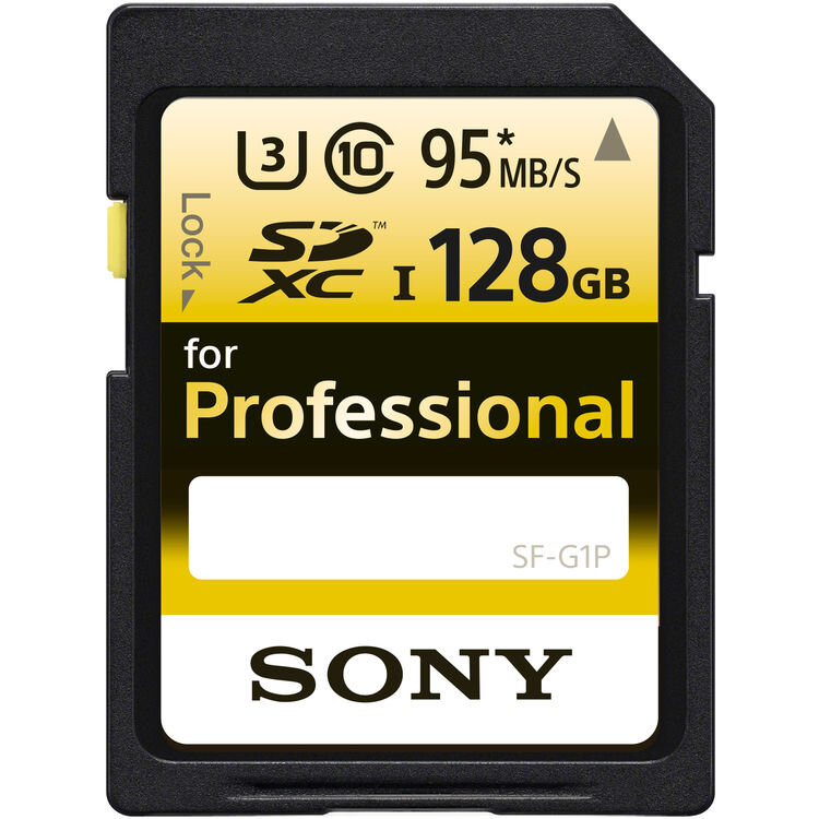 Sony 128GB Professional SDXC Card (Class 10/U3) 95MB/s Hire