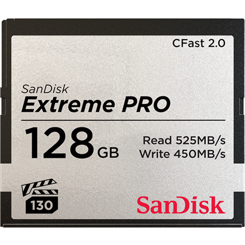 SanDisk 128GB 525MB/s Extreme PRO CFast 2.0 Memory Card Hire