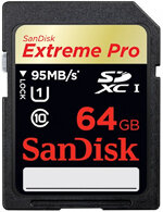 Sandisk Extreme Pro 64gb 95MB/s SD Card Hire