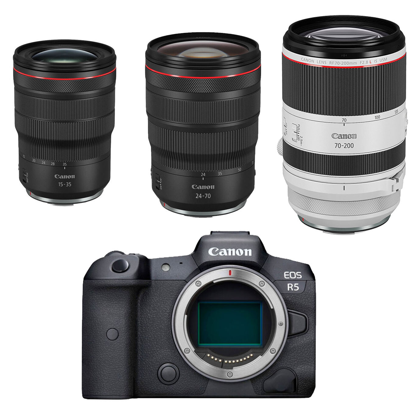 Canon EOS R5 Camera with Canon RF Zoom Lens Kit Hire