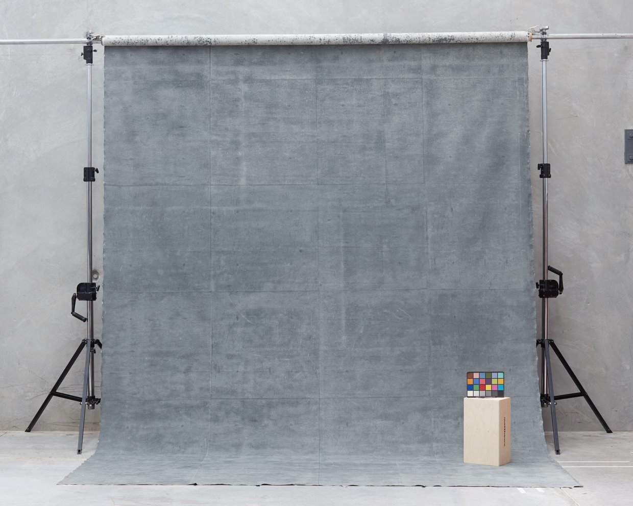 Schmidli Canvas Backdrop Hire - Dark Concrete Grey (black/white) 12' x 20' Catalogue #1212