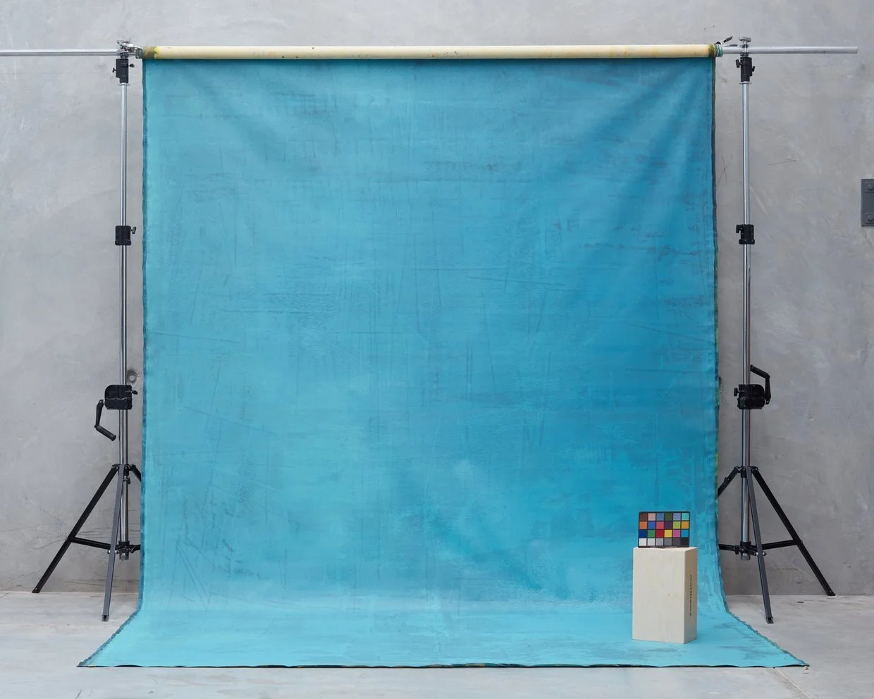 Schmidli Canvas Backdrop Hire - Blue, Green - 12’ x 20’ Catalogue #1179
