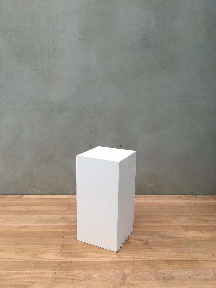 WHITE WOODEN PLINTH HIRE (300 X 300 X 600MM)