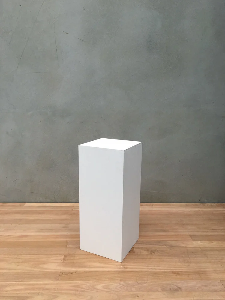WHITE WOODEN PLINTH HIRE (300 X 300 X 700MM)