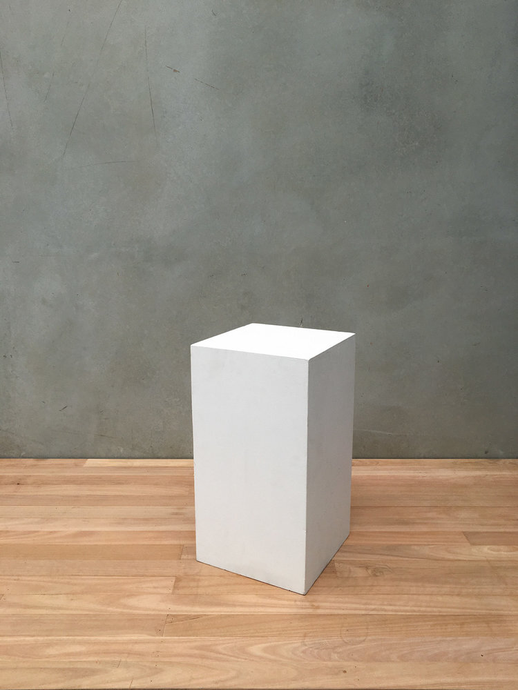 WHITE WOODEN PLINTH HIRE (350 X 350 X 650MM)