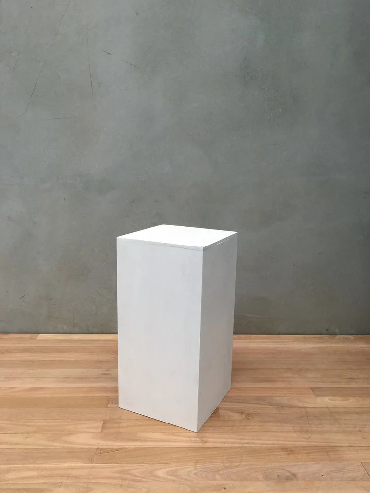 WHITE WOODEN PLINTH HIRE (350 X 350 X 700MM)