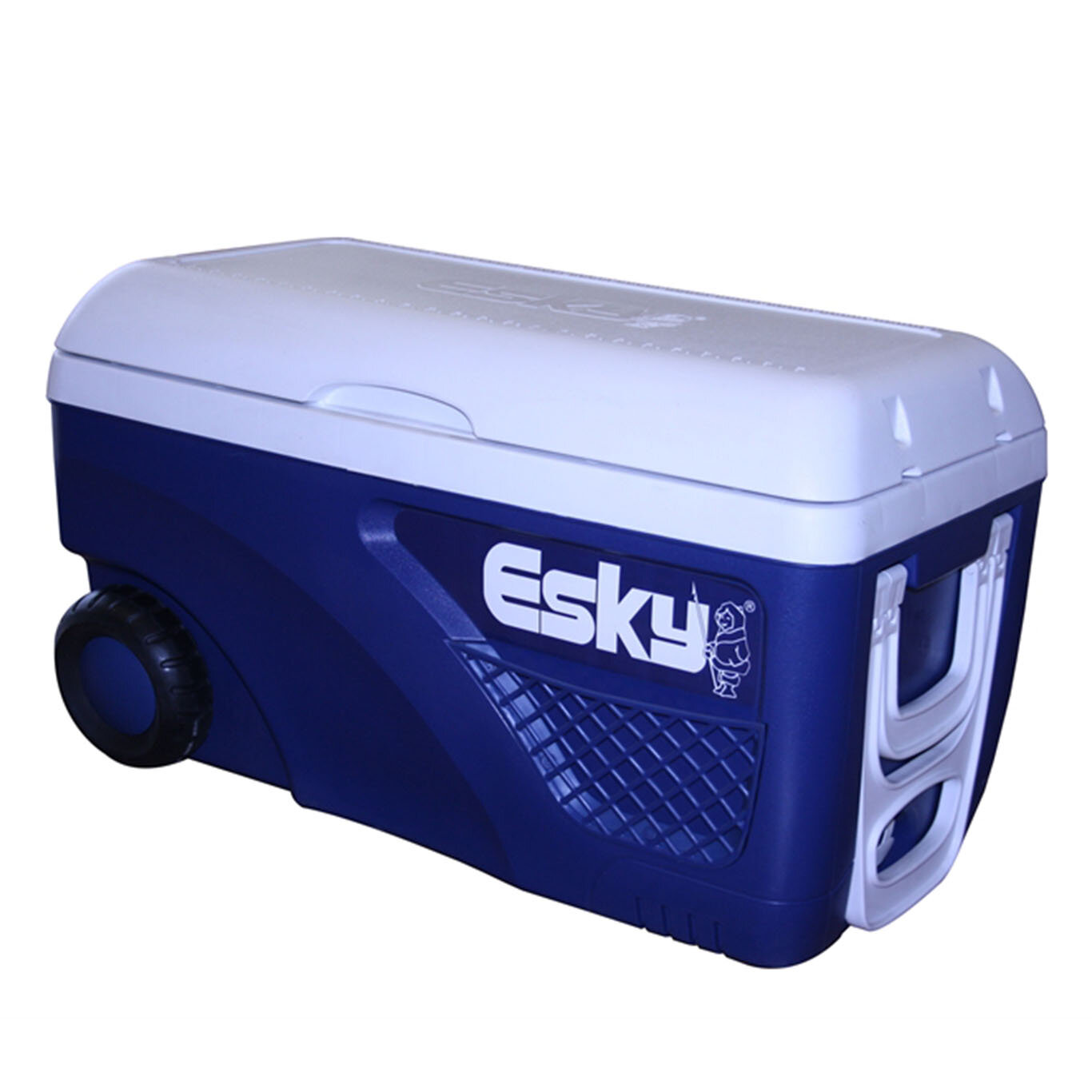 Esky 65L Blue And White Hard Ice King Cooler With Wheels Hire