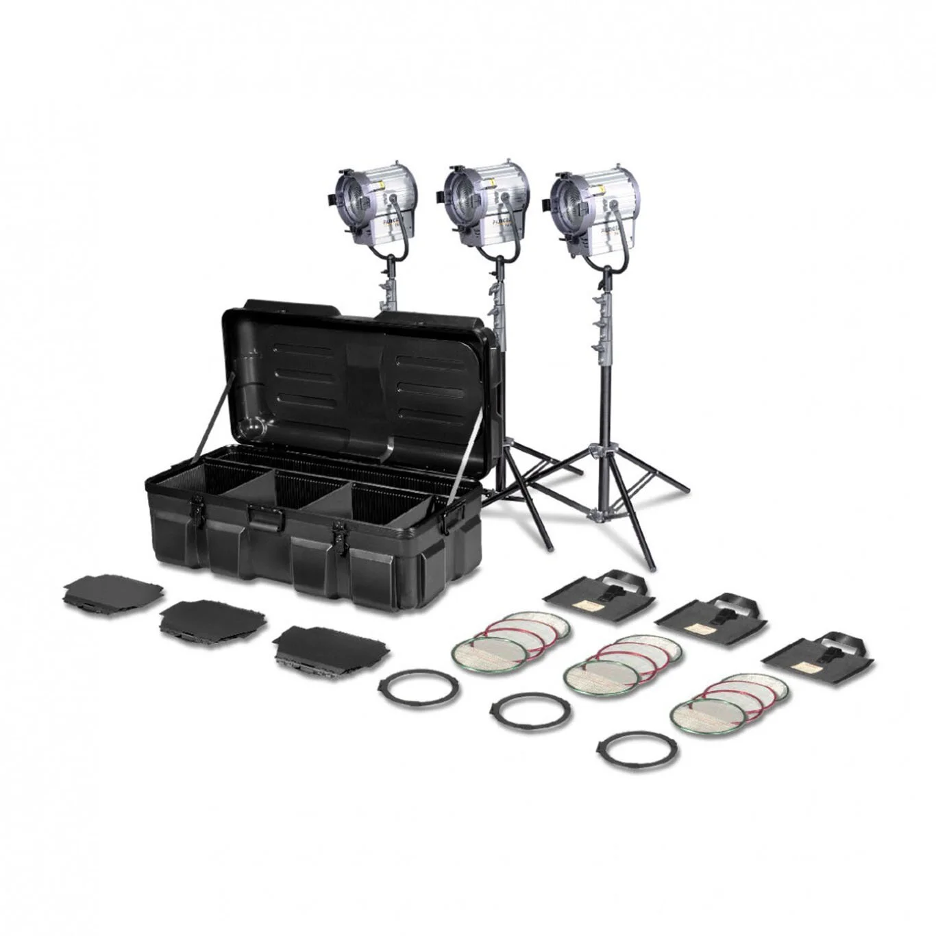 Filmgear 2000W Open Face Tungsten Light Kit Hire (2x Heads)
