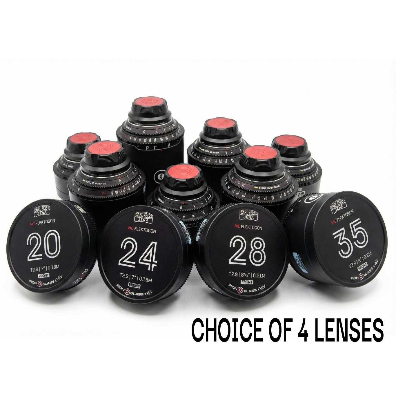 Carl Zeiss Jena 4 Lens Kit Rehoused by Iron Glass Hire