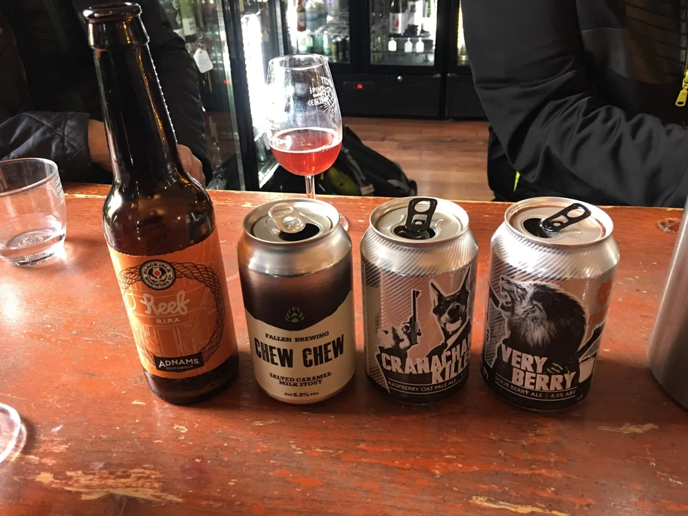 Sampled beers while on our walking tour