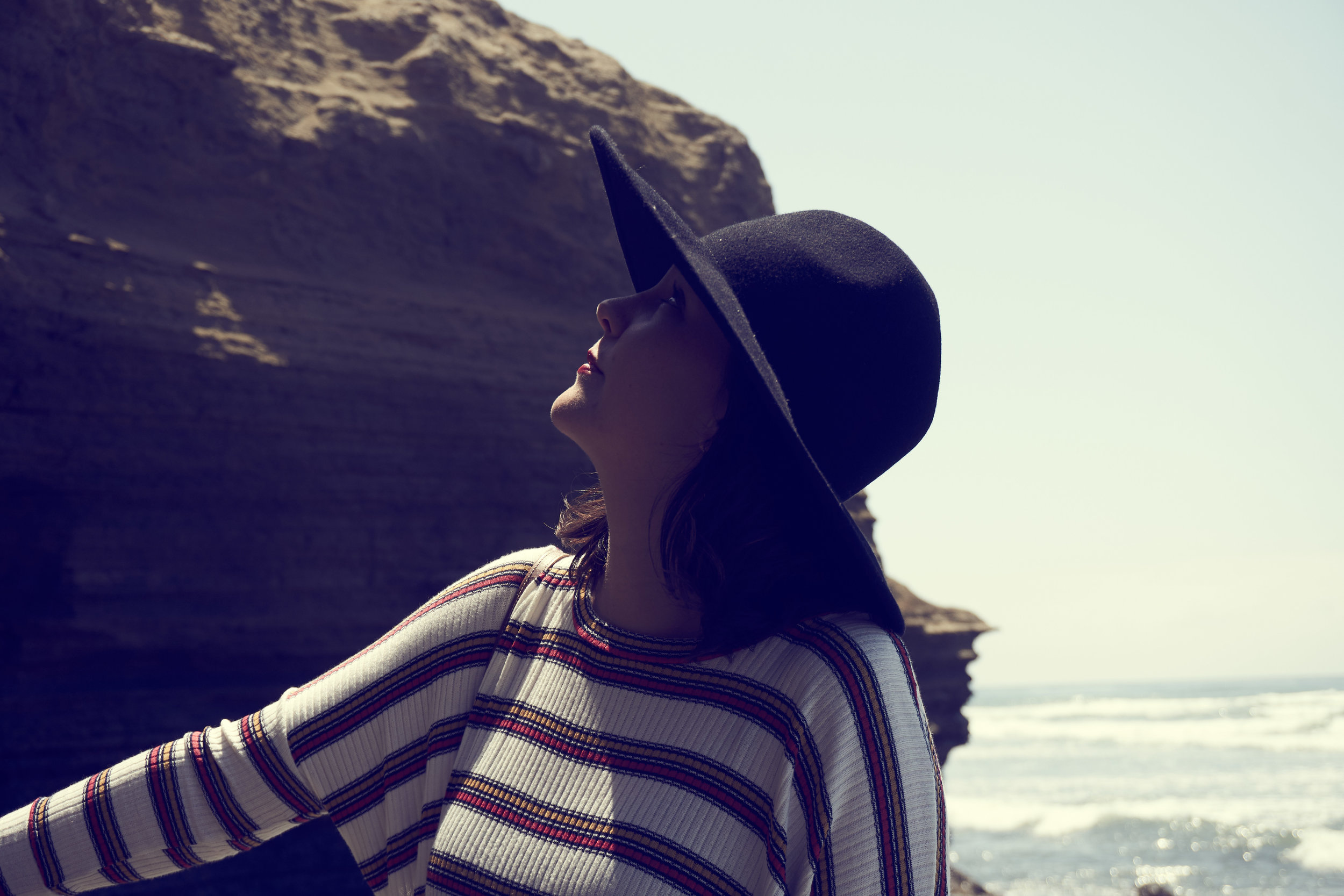 Women on a Cliff, Sunset Cliffs, San Diego, California