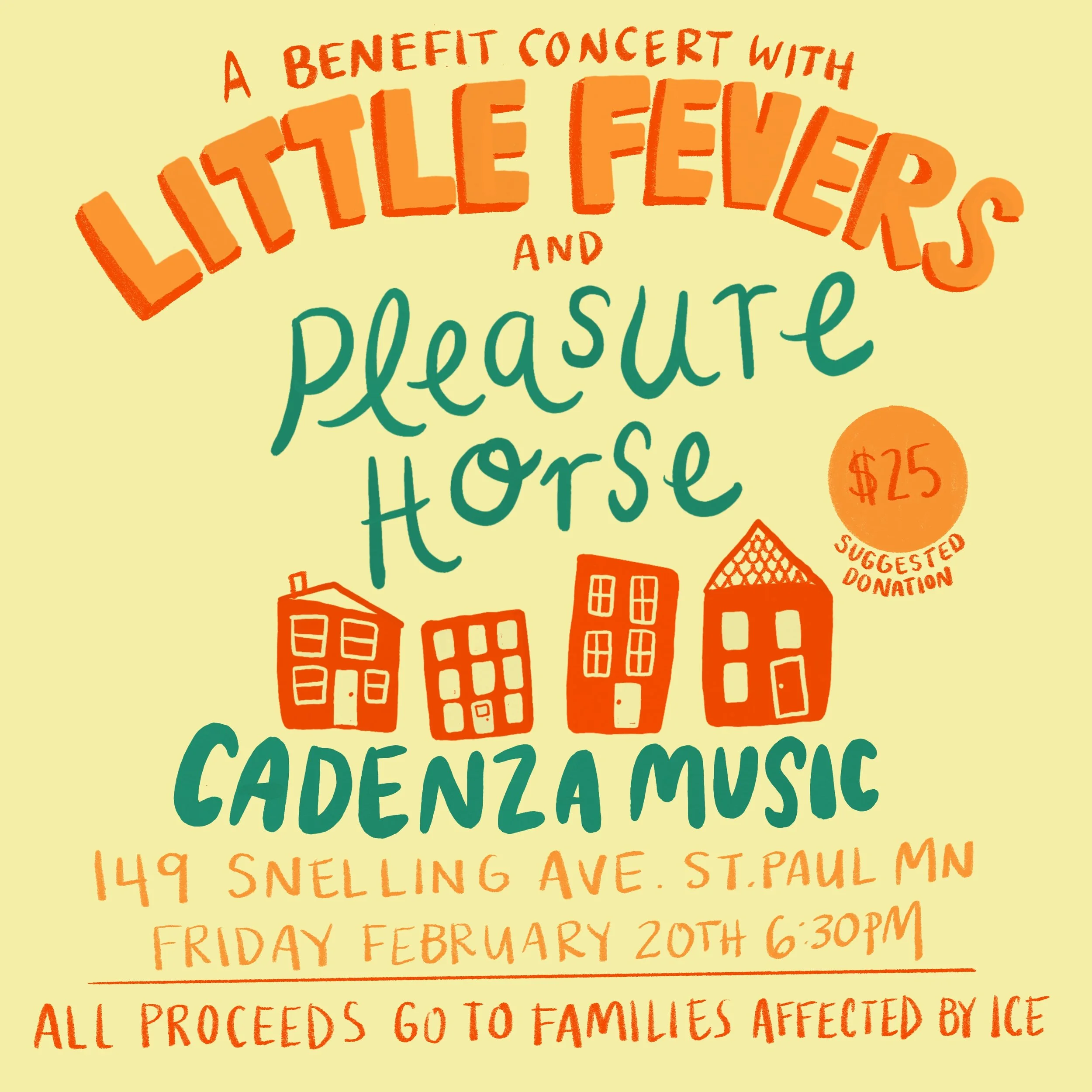 A benefit concert with Little Fevers and Pleasure Horse