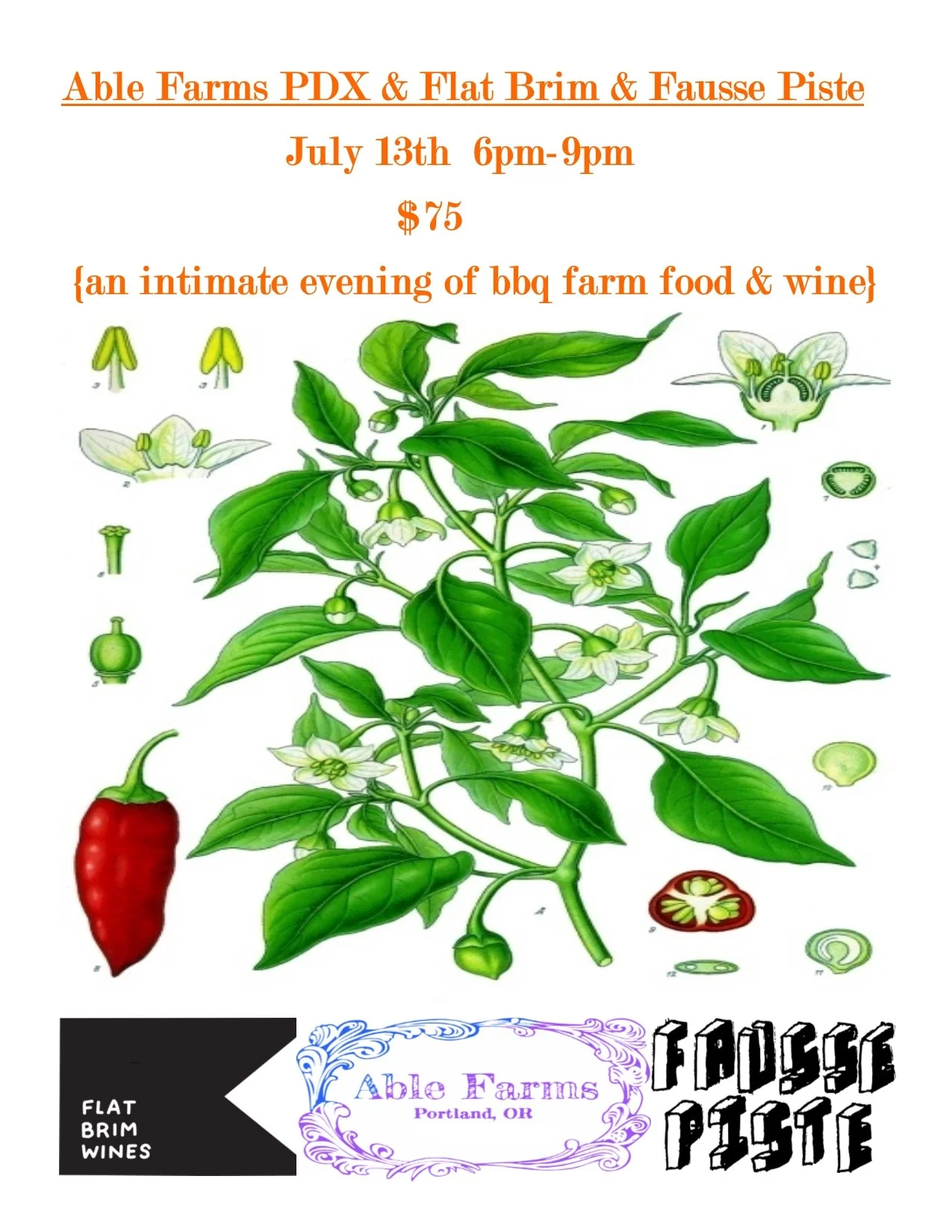 Flat Brim Wines &amp; Fausse Piste Wines Evening