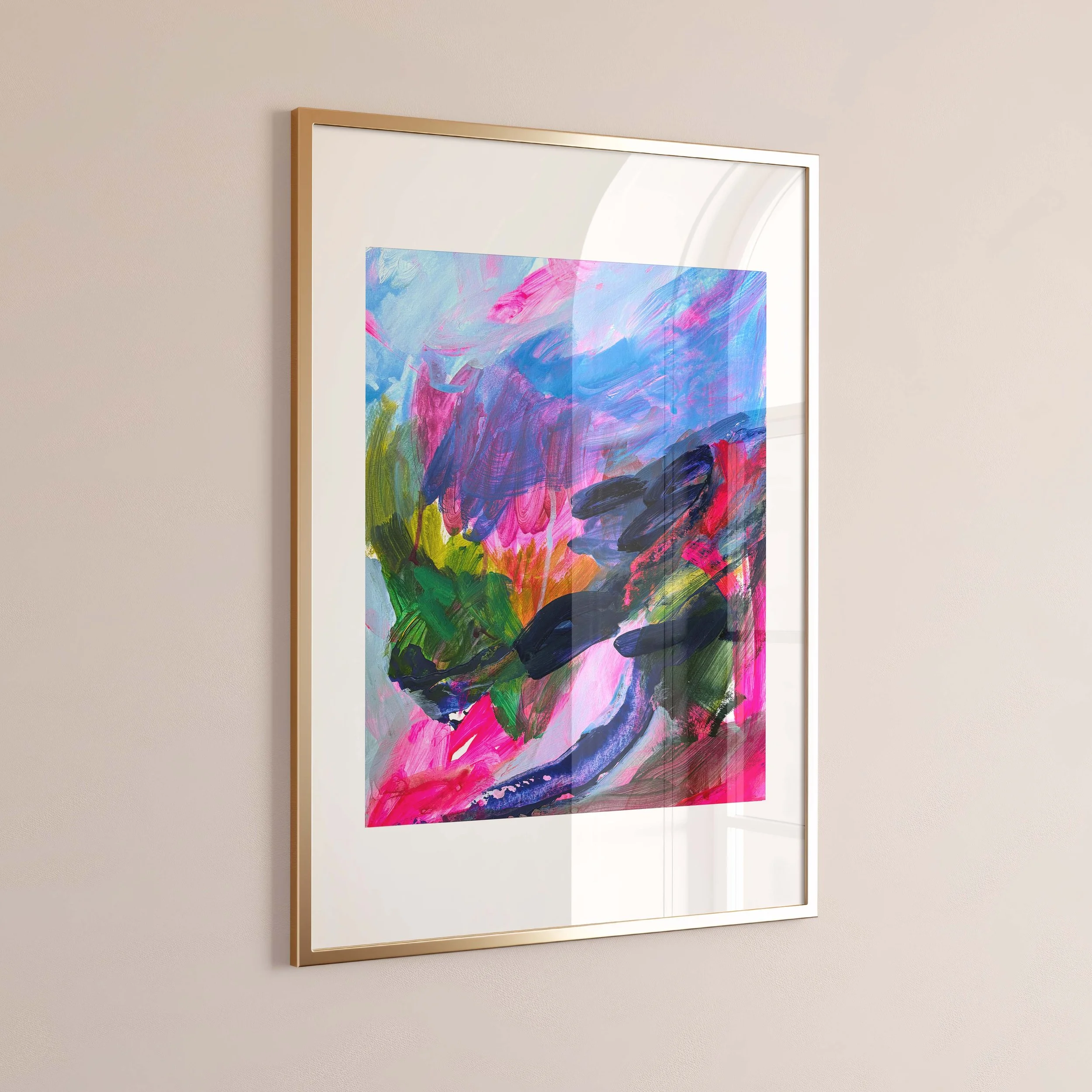 Hot pink on paper_framed.jpg