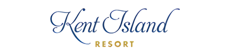 Kent Island Resort logo in blue, yellow, and white text.
