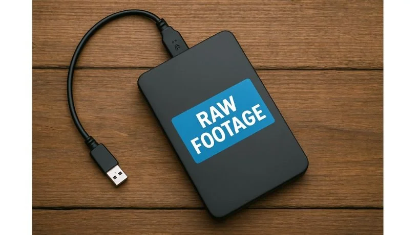 Raw Footage on Hard Drive