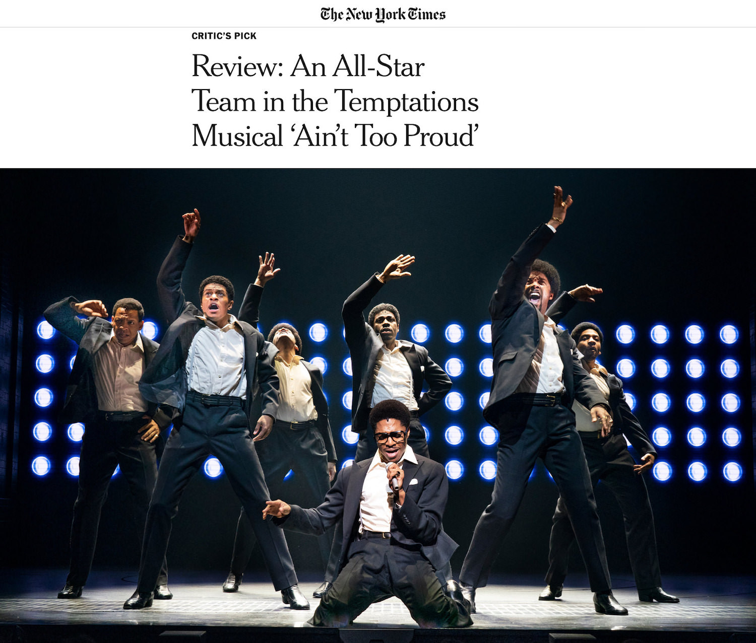 Ain't Too Proud - New York Times Review