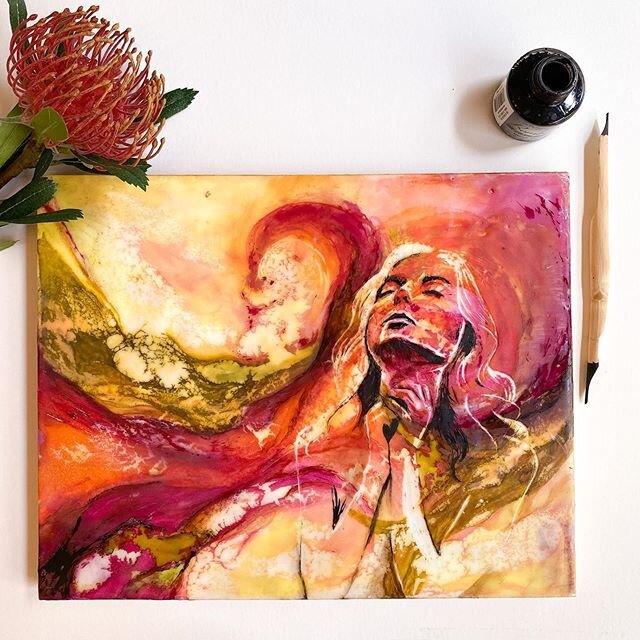 Lately I&rsquo;ve been painting the same muse in different mediums.  I&rsquo;m doing this mainly because I&rsquo;m interested in how the mood and style changes depending on the materials.  But also because I&rsquo;m too lazy to find another inspirati