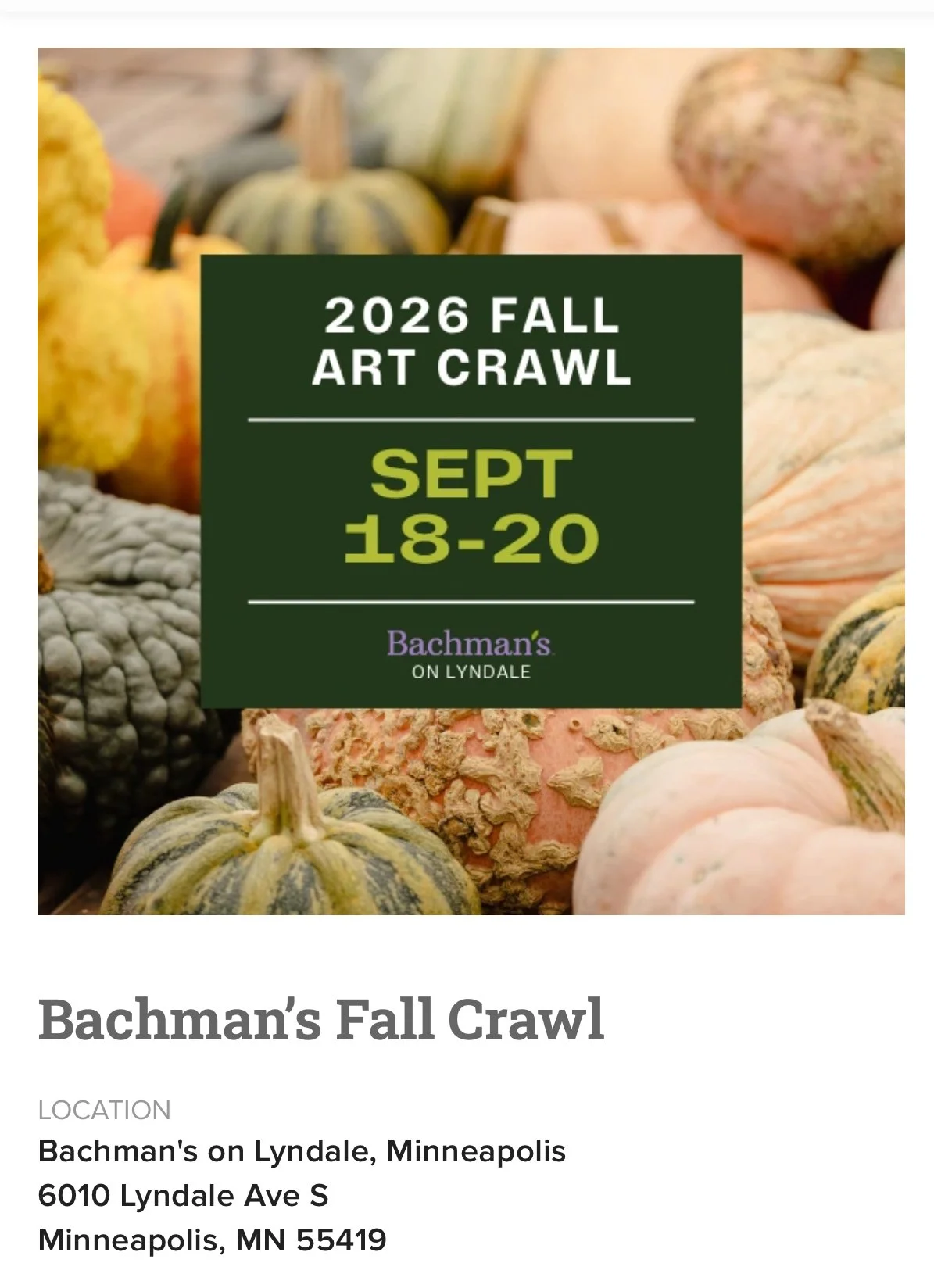 Fall Art Crawl