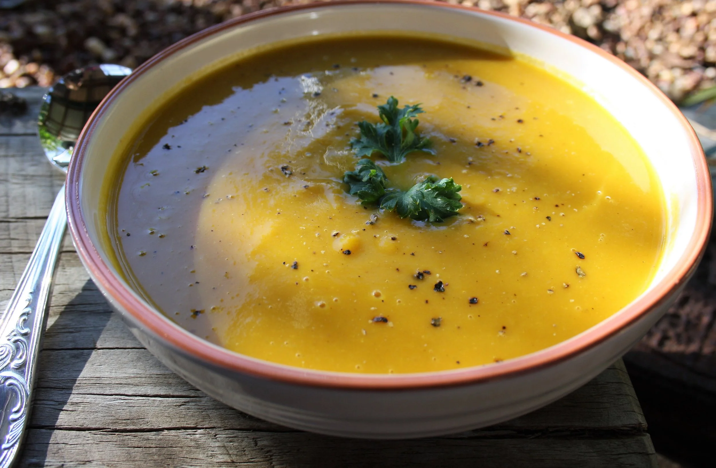 Sweet Potato and Pumpkin Soup