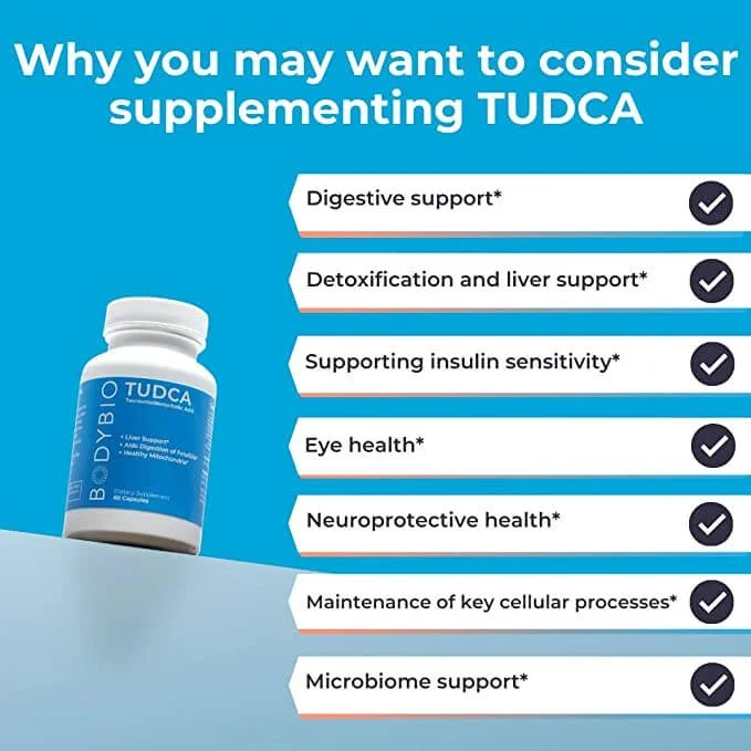 BodyBio TUDCA Australia Bile Acid That Supports Digestion, Cellular