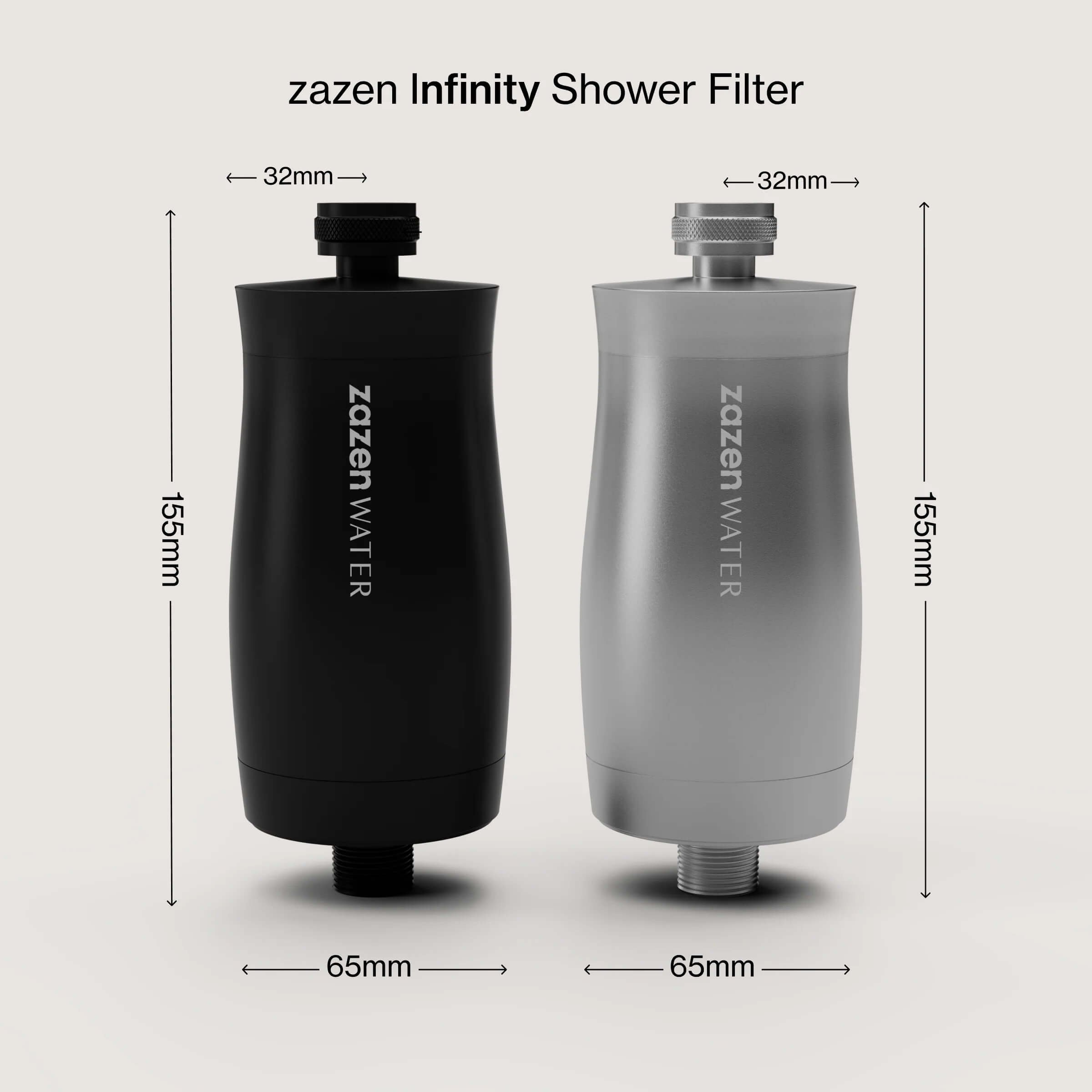 zazen Infinity Shower Filter Dimensions