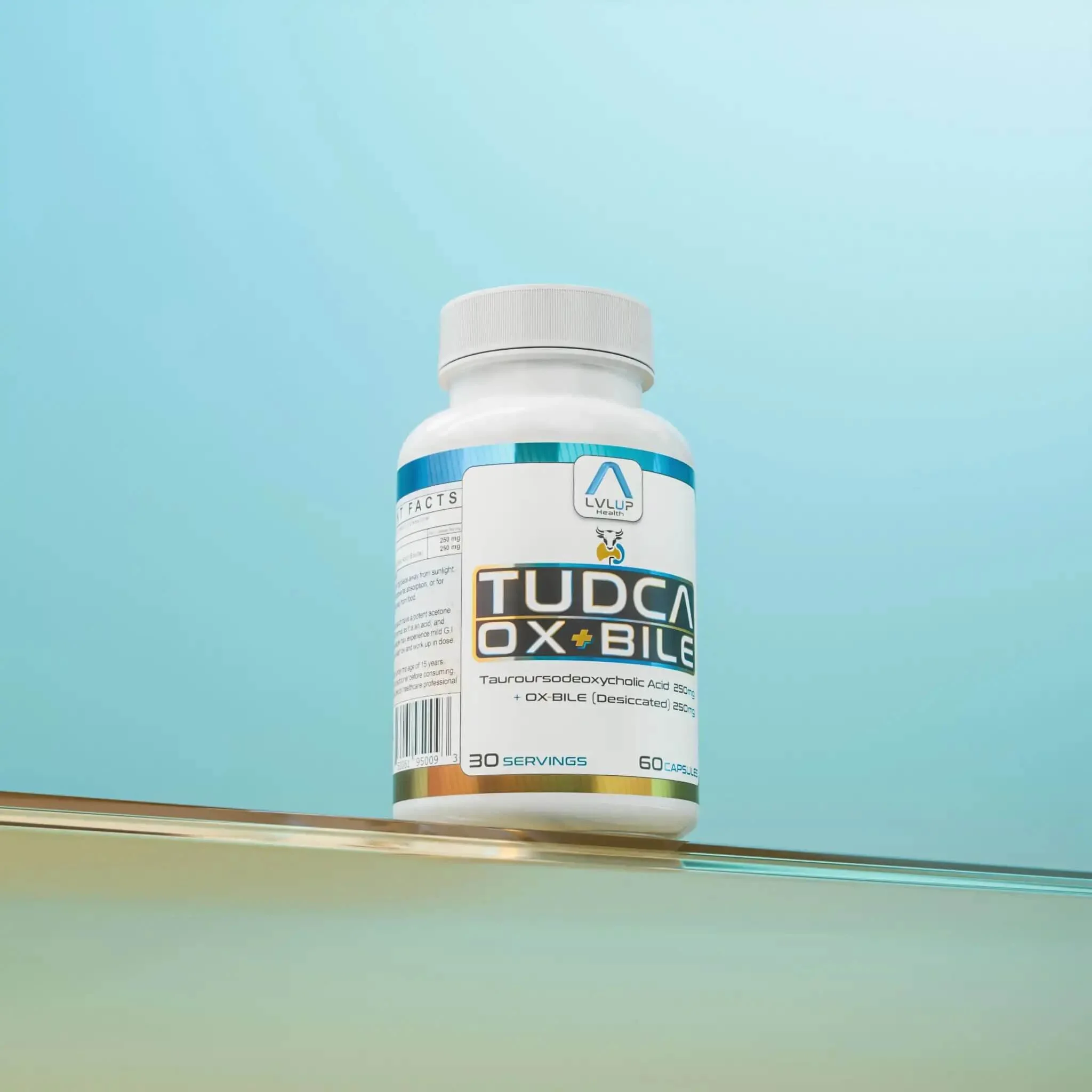 TUDCA and Ox Bile Supplement Bottle