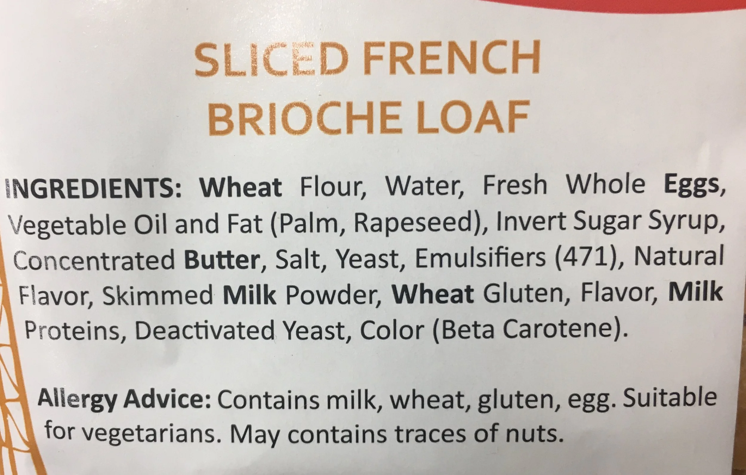 Supermarket brioche