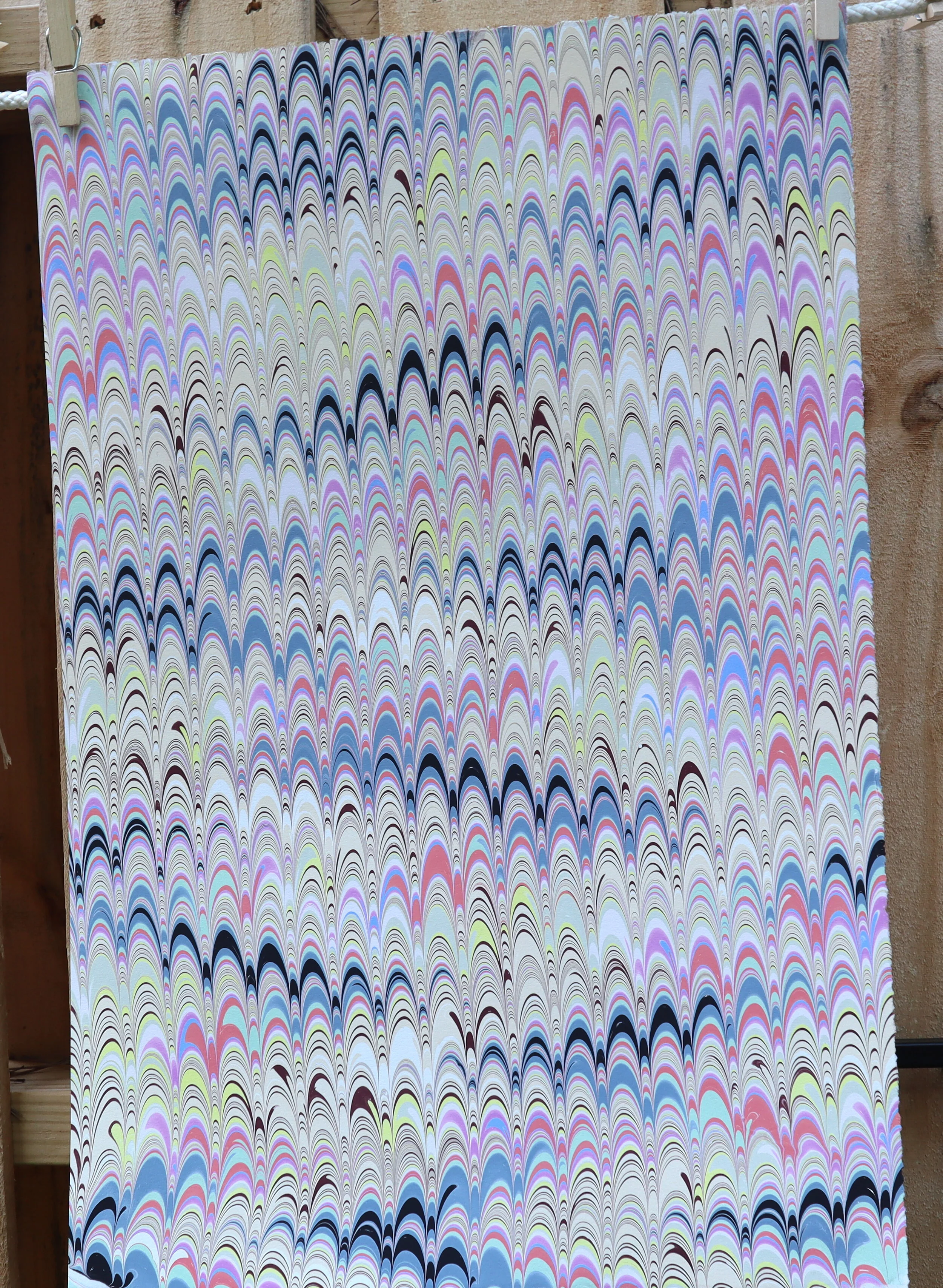 Watercolor marbling demonstration