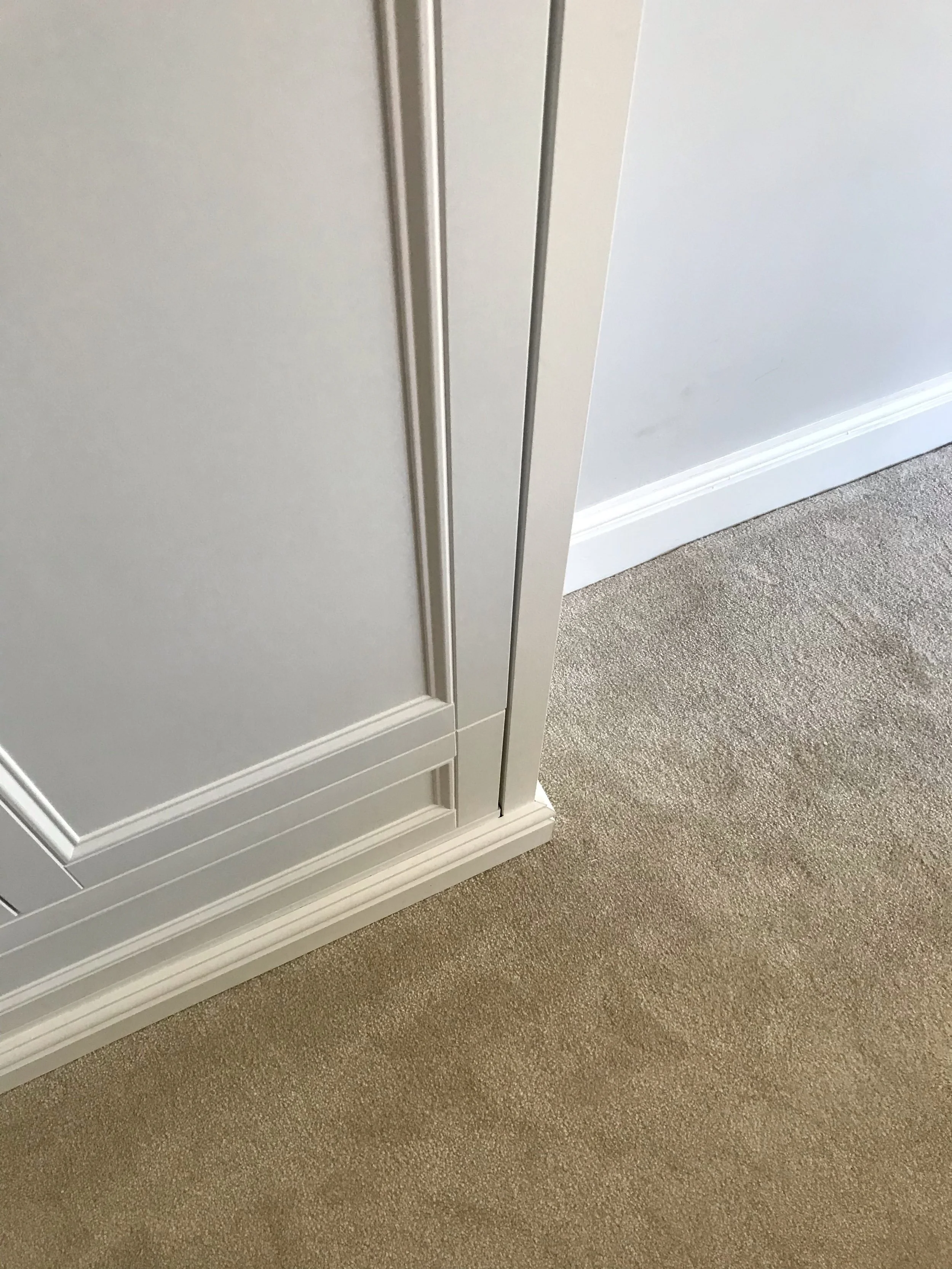  Detail of bespoke wardrobe doors built for bedroom 