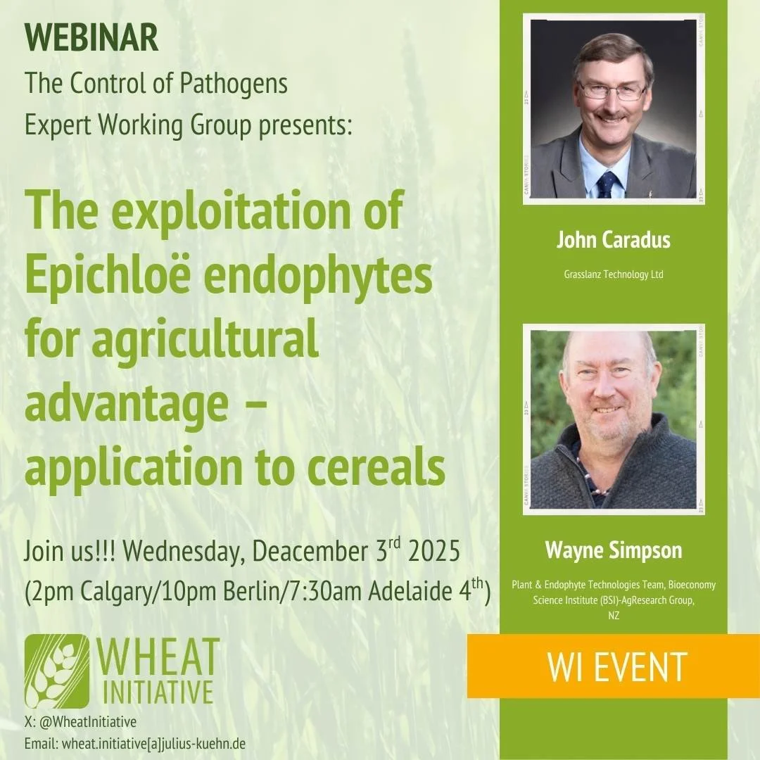 John Caradus and Wayne Simpson at THE EWG ON WHEAT PATHOGENS WEBINAR SERIES