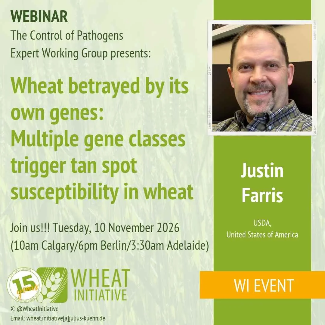 Justin Faris at THE EWG ON WHEAT PATHOGENS WEBINAR SERIES