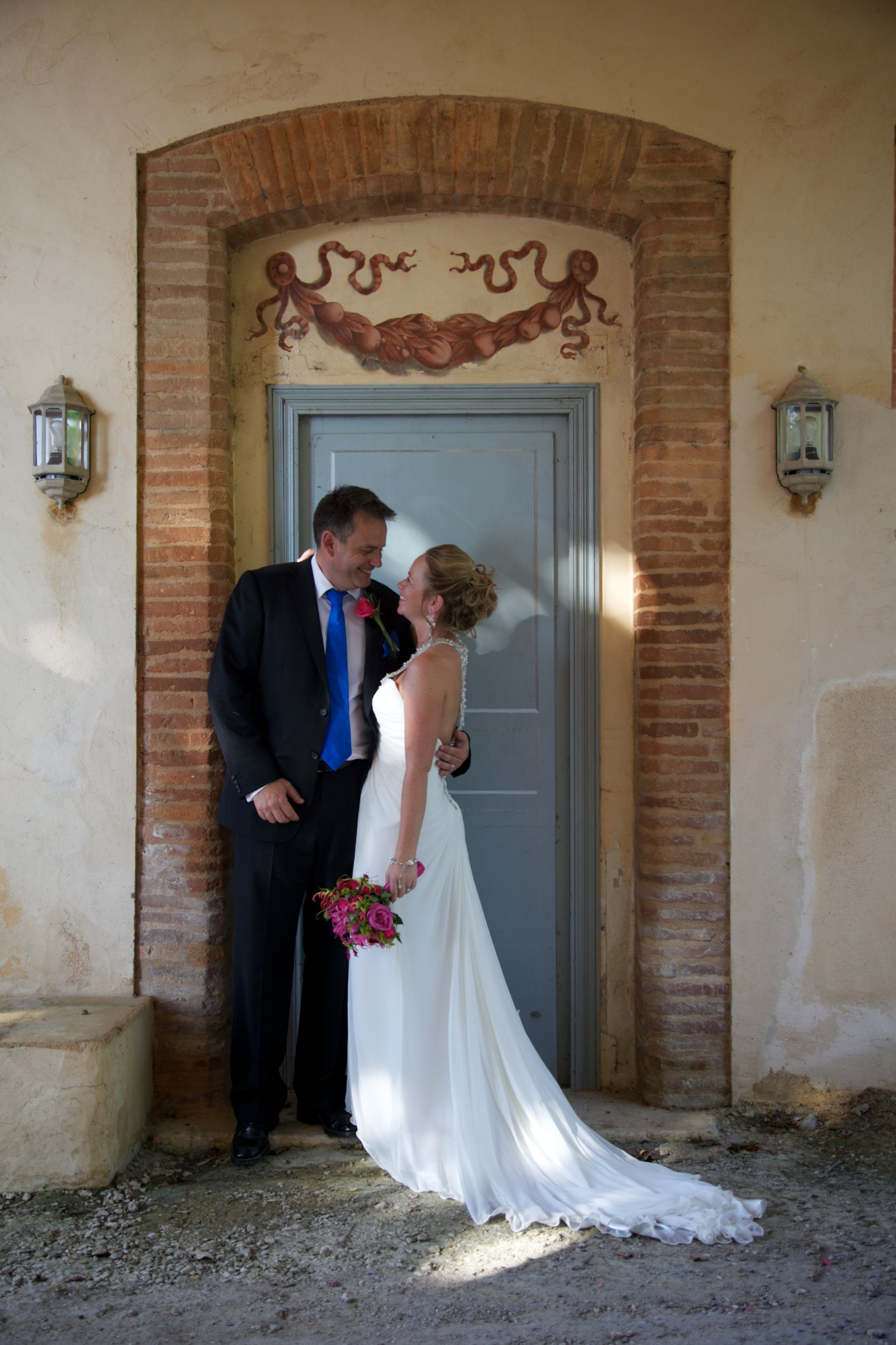 Under the arch at Chateau Dumas.jpg