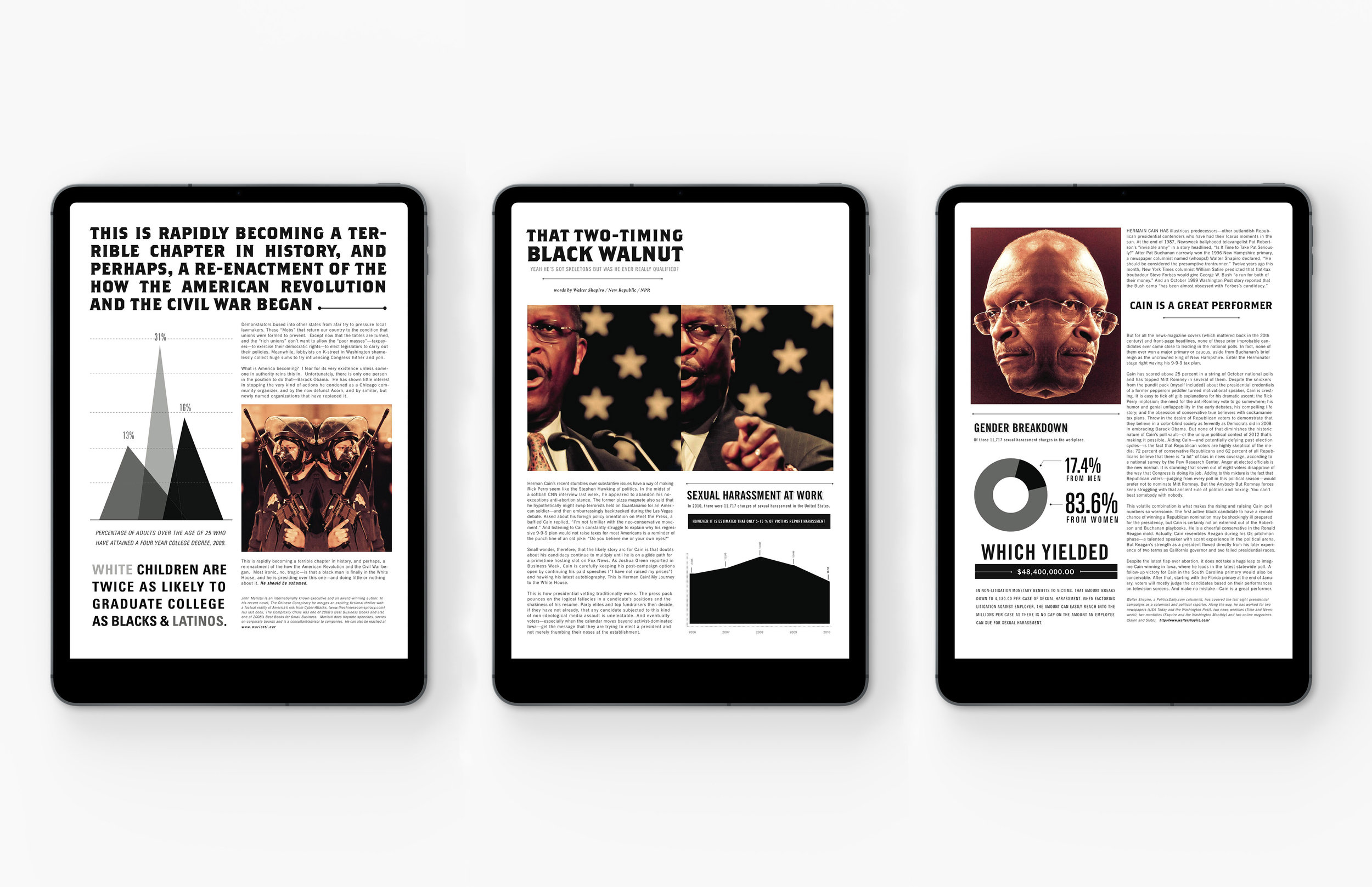 Political magazine template