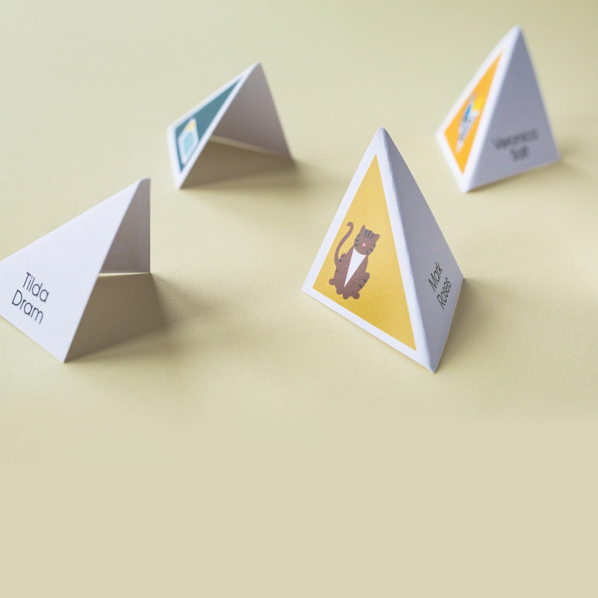 Origami-Fox-favourite-things-wedding-pyramid-place-name-cards.jpg