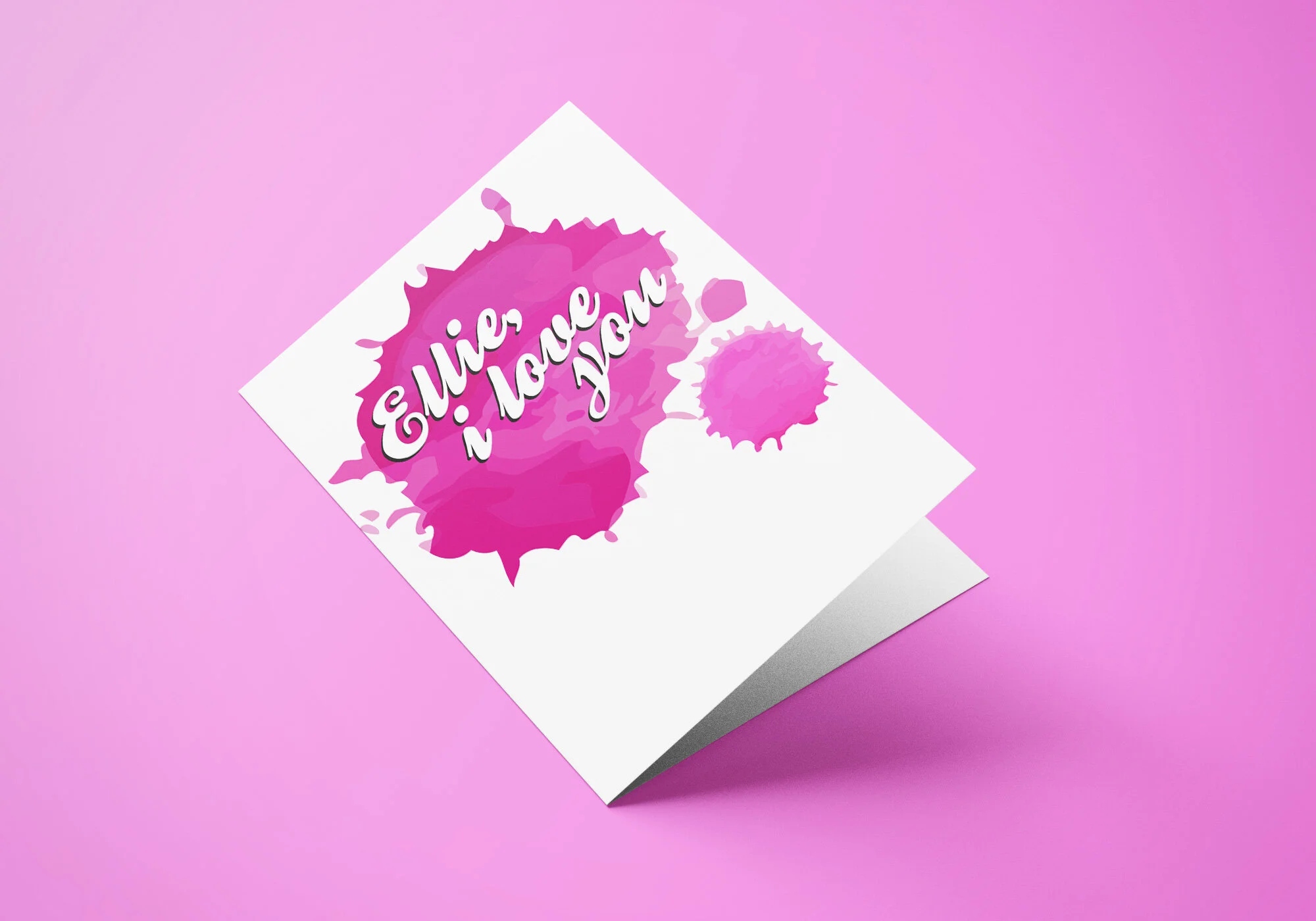 Splash Of Colour Love Card Origami Fox