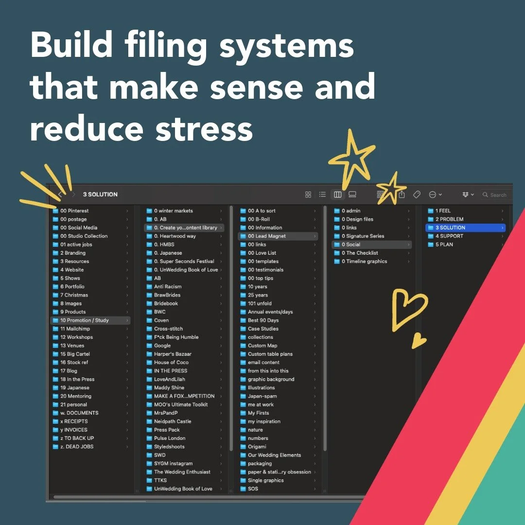 Build filing systems that make sense and reduce stress