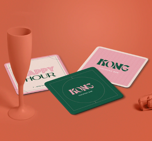 Personalised cork coasters